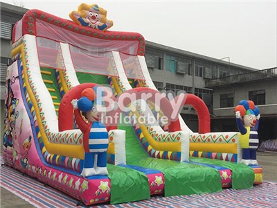Cheap Price Beautiful Cartoon Clown Inflatable Slides For Sale BY-DS-001